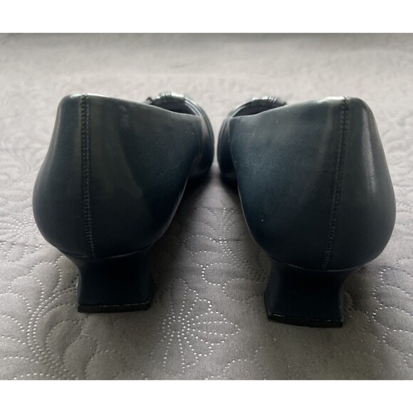 Easy Street Waive Square Toe Pump SZ 12M Kitten Block Heel KWOB Preppy Chic Cute - Picture 4 of 13